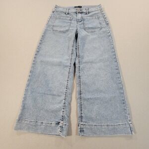 Sincerely Jules Wide Leg Jeans Light Wash Mid Rise Cropped Women's Size 3 / 26